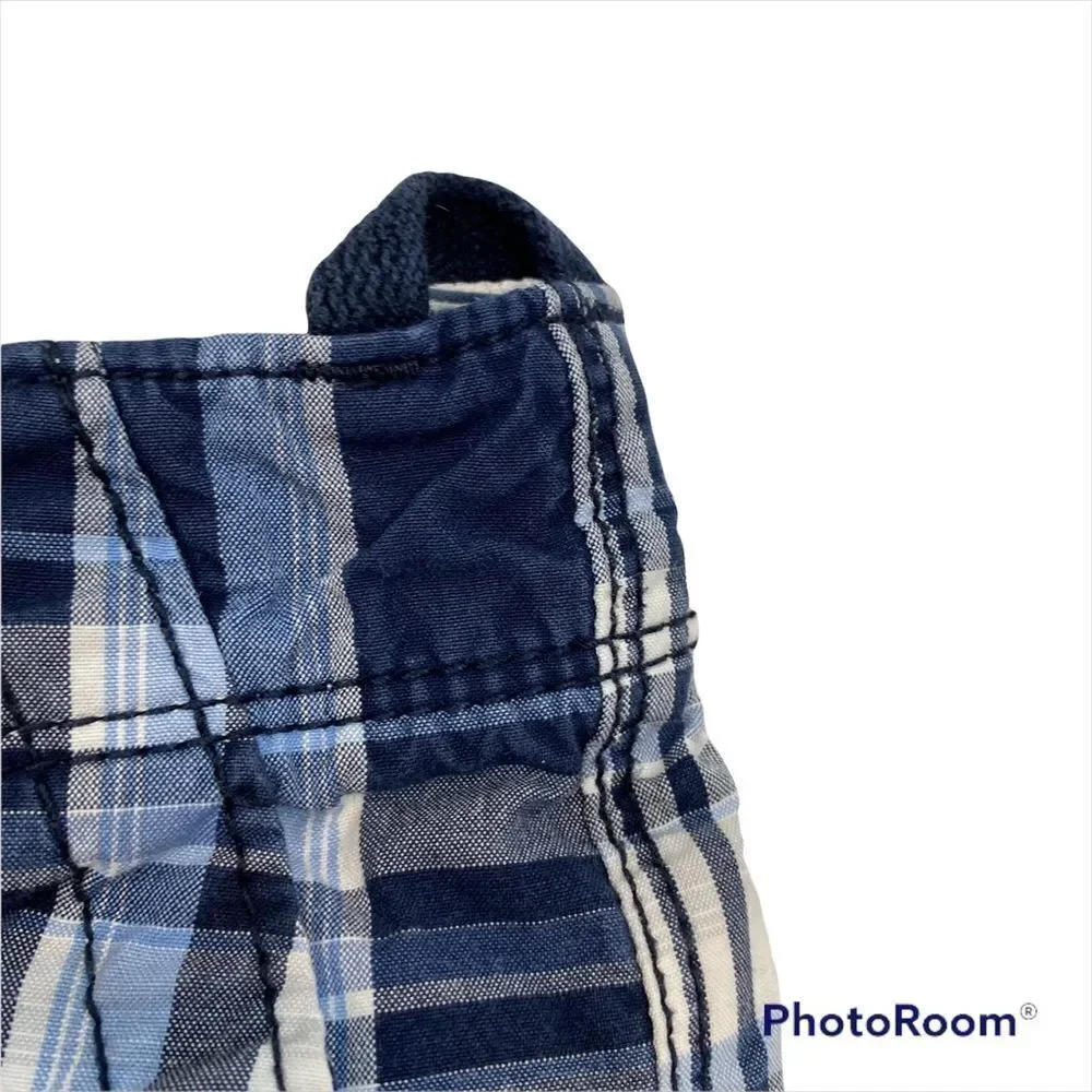 Two Pairs Boys Baby Gap Casual‎ Shorts Both Size 4 Grey and Blue and White Plaid